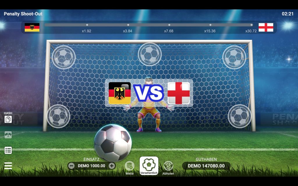 Jeu de pari sur le site de casino Penalty Shoot Out